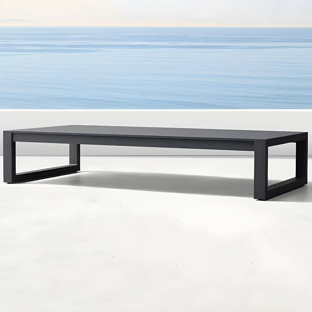 Foldable Rectangular Metal Outdoor Coffee Table