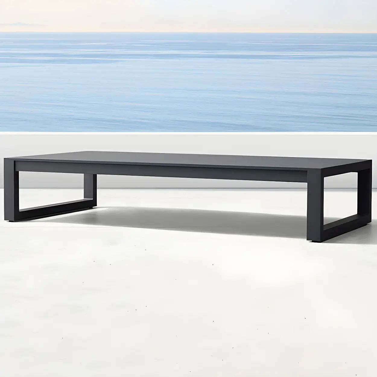 Foldable Rectangular Metal Outdoor Coffee Table