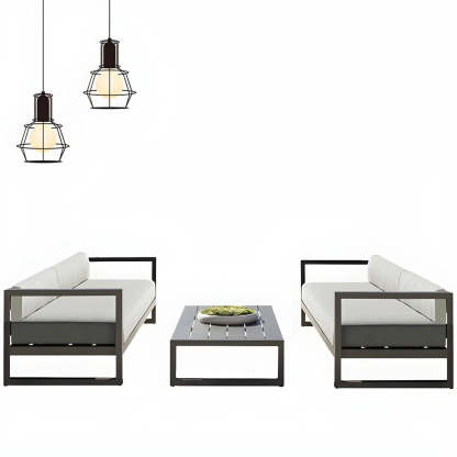 Foldable Rectangular Metal Outdoor Coffee Table