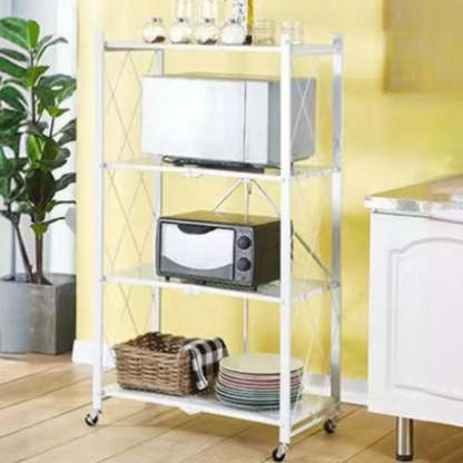 Foldable Stainless Steel Baker's Rack with Shelves