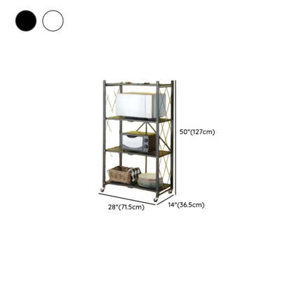 Foldable Stainless Steel Baker's Rack with Shelves