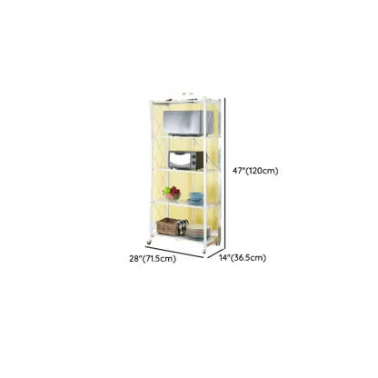 Foldable Stainless Steel Baker's Rack with Shelves