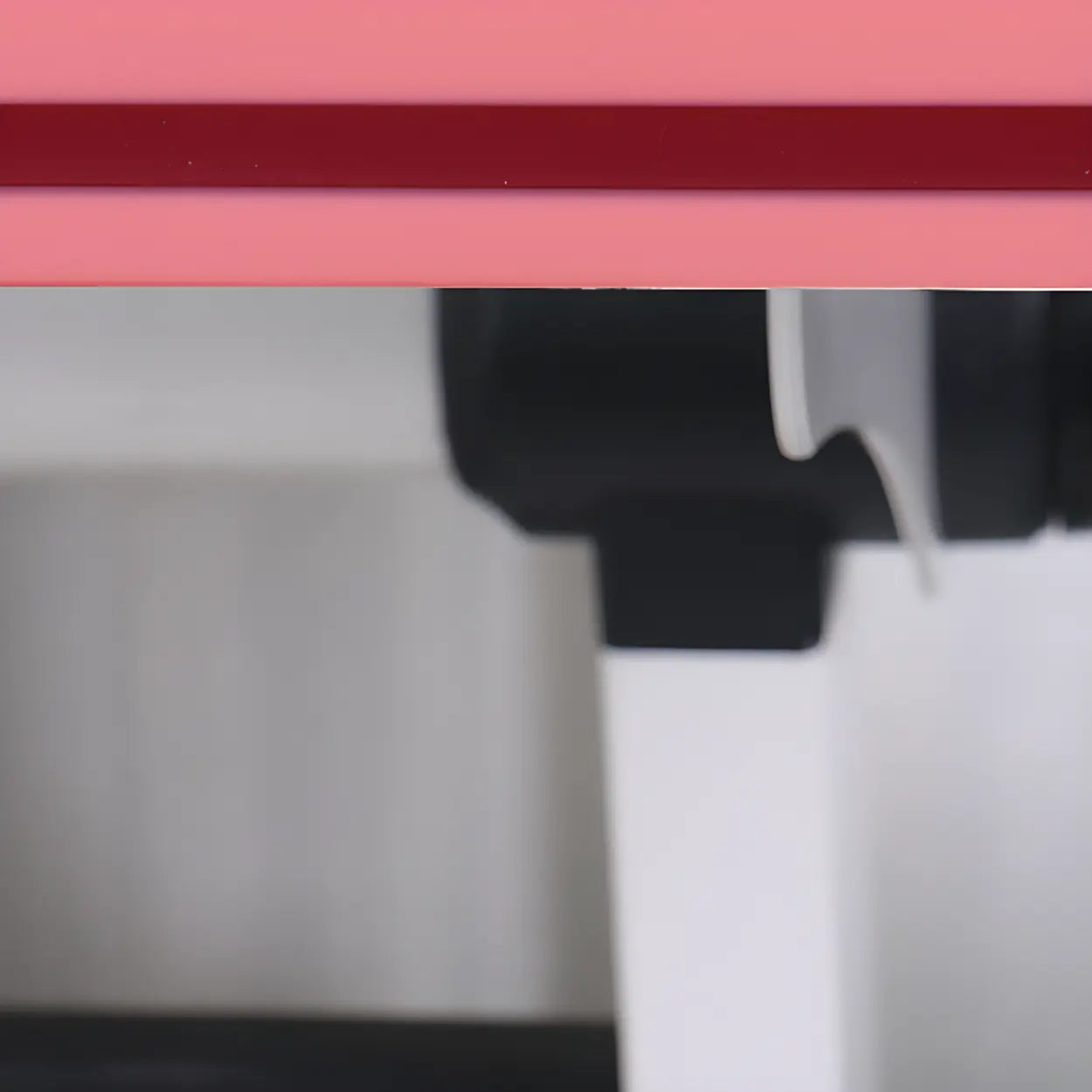 Foldable Wood Shelving Writing Desk with Casters — Table Only