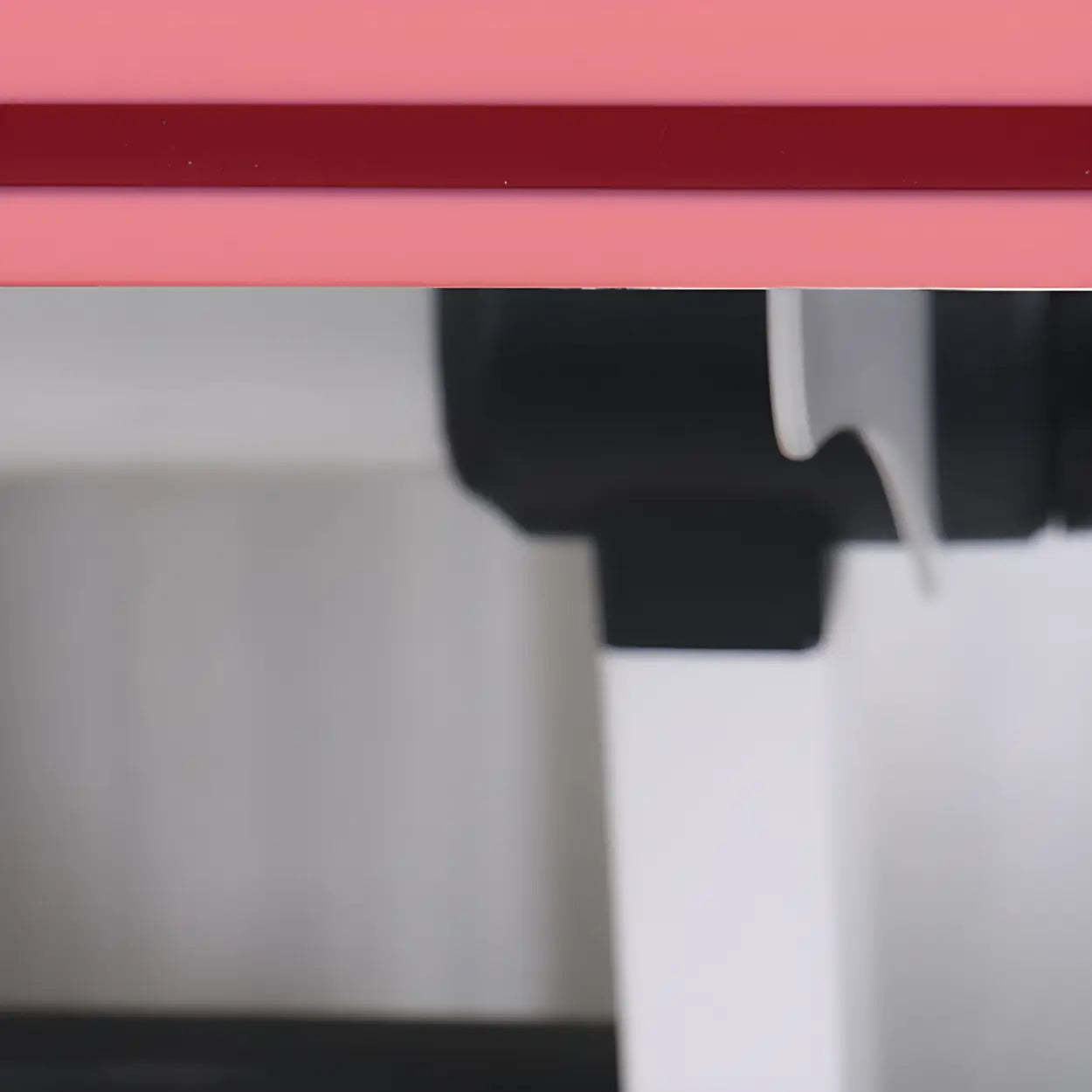 Foldable Wood Shelving Writing Desk with Casters — Table Only