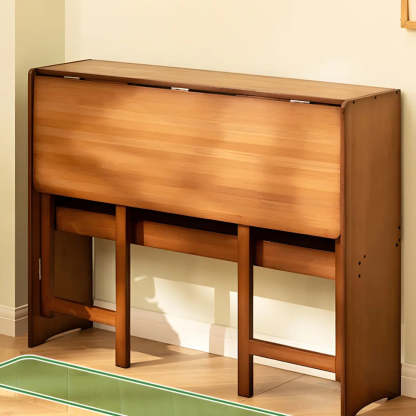 Foldable Wood H-Base Writing Desk with Shelf