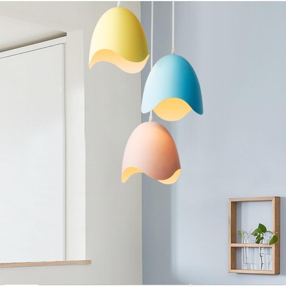 3-Light Half-Eggshell LED Modern Island Pendant