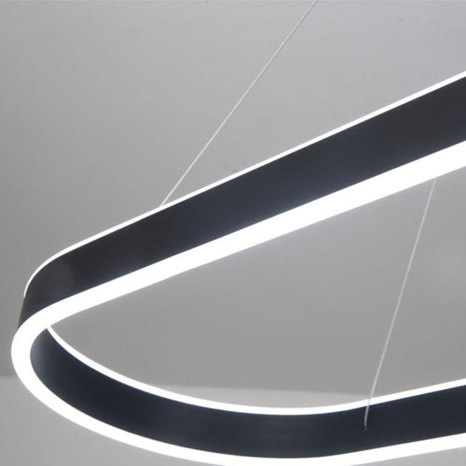 Rounded Rectangle LED Dimmable Modern Pendant Lighting Chandelier-Lighom