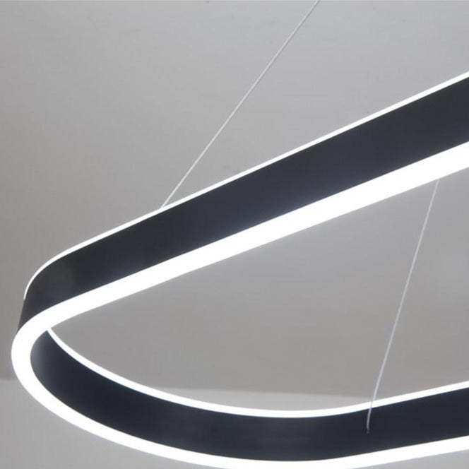 Rounded Rectangle LED Dimmable Modern Pendant Lighting Chandelier-Lighom