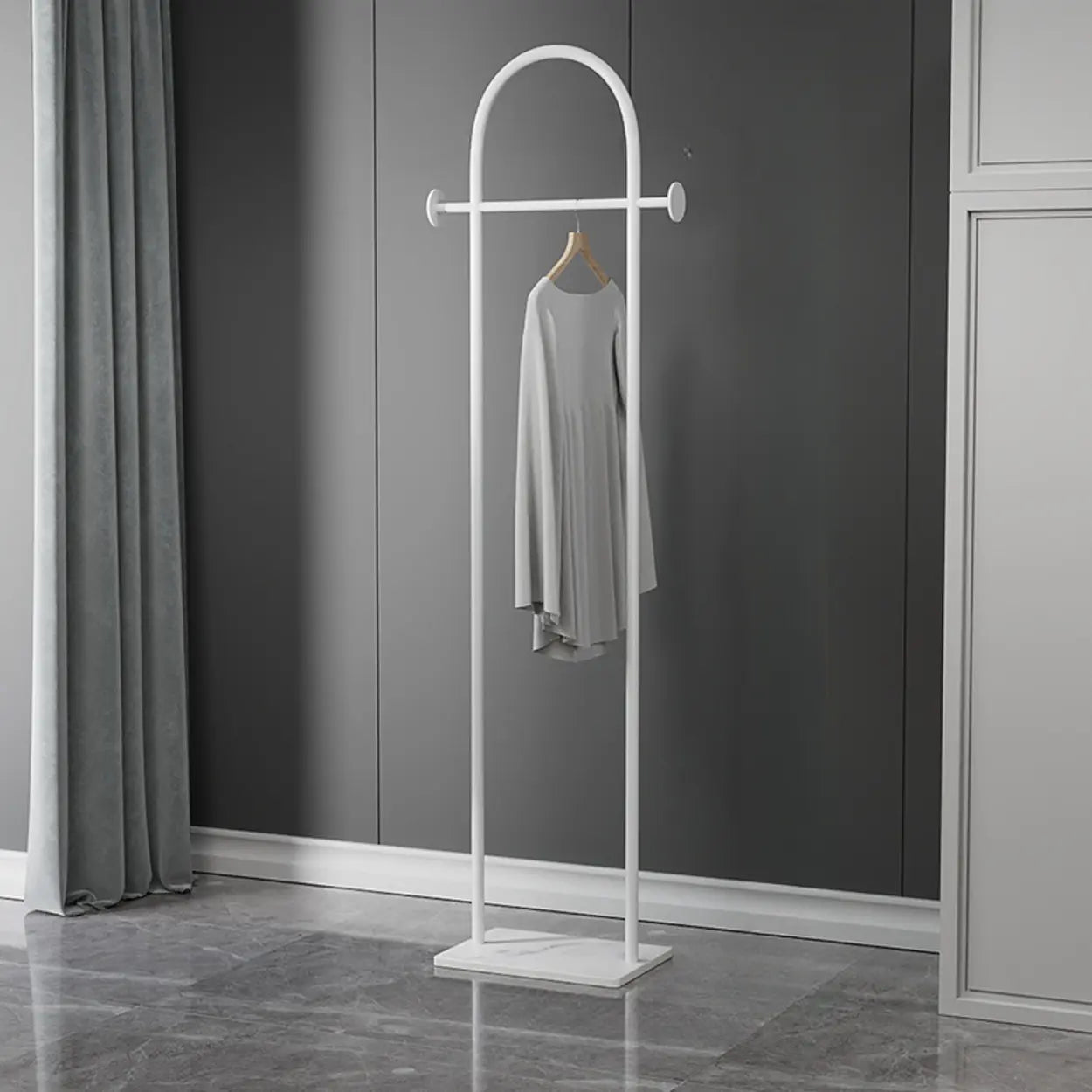 Gold Arch Metal Freestanding Entry Coat Rack