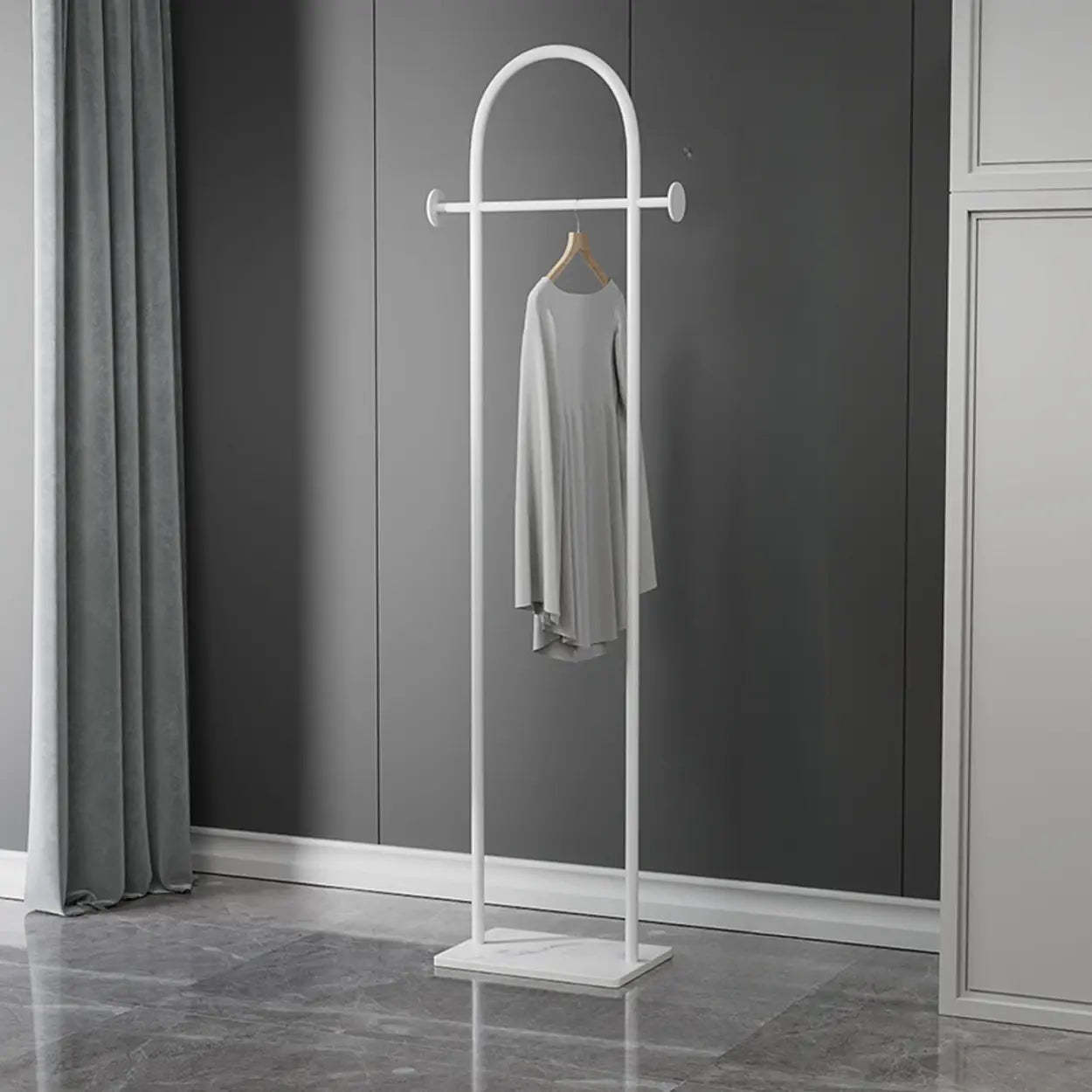 Gold Arch Metal Freestanding Entry Coat Rack