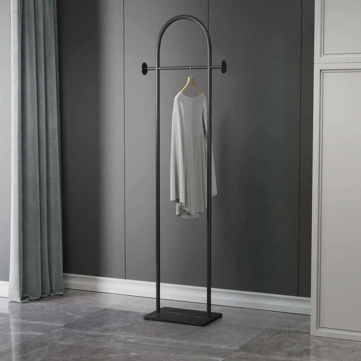 Gold Arch Metal Freestanding Entry Coat Rack
