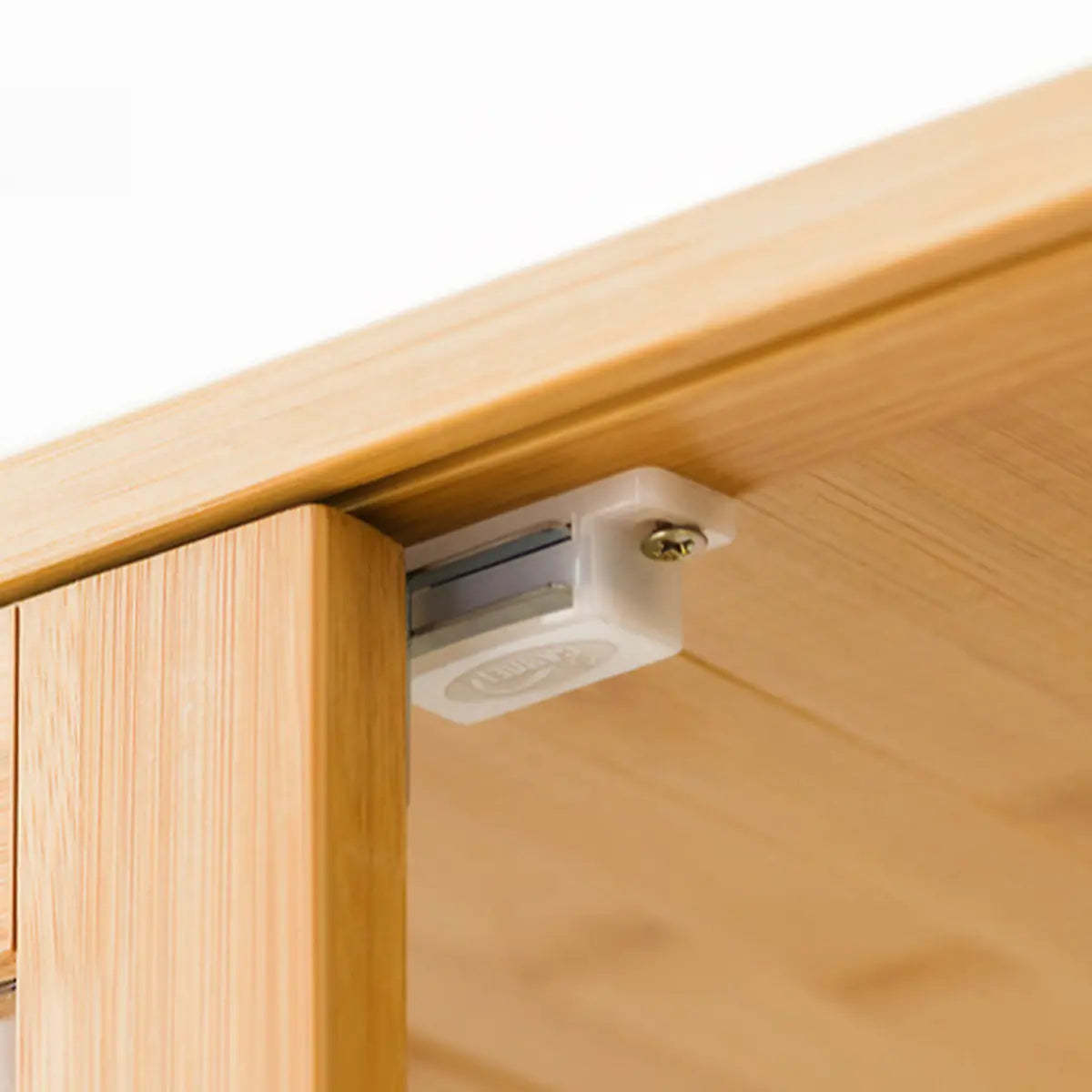 Gray Freestanding Bamboo Curio Display Cabinet