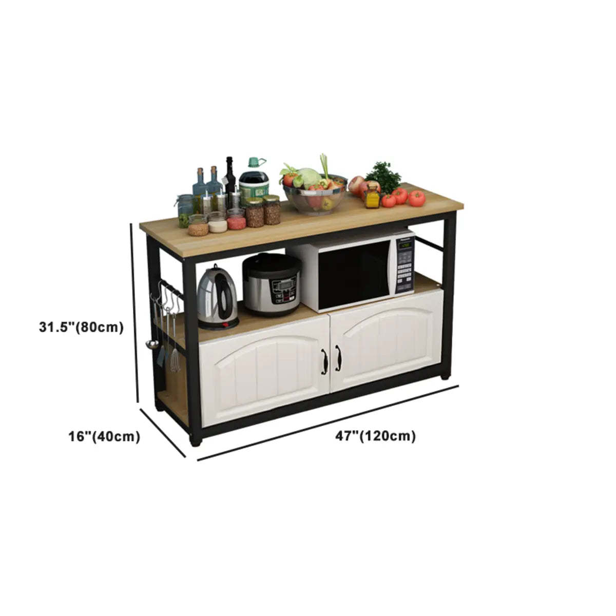 Freestanding Wood Short China Cabinet