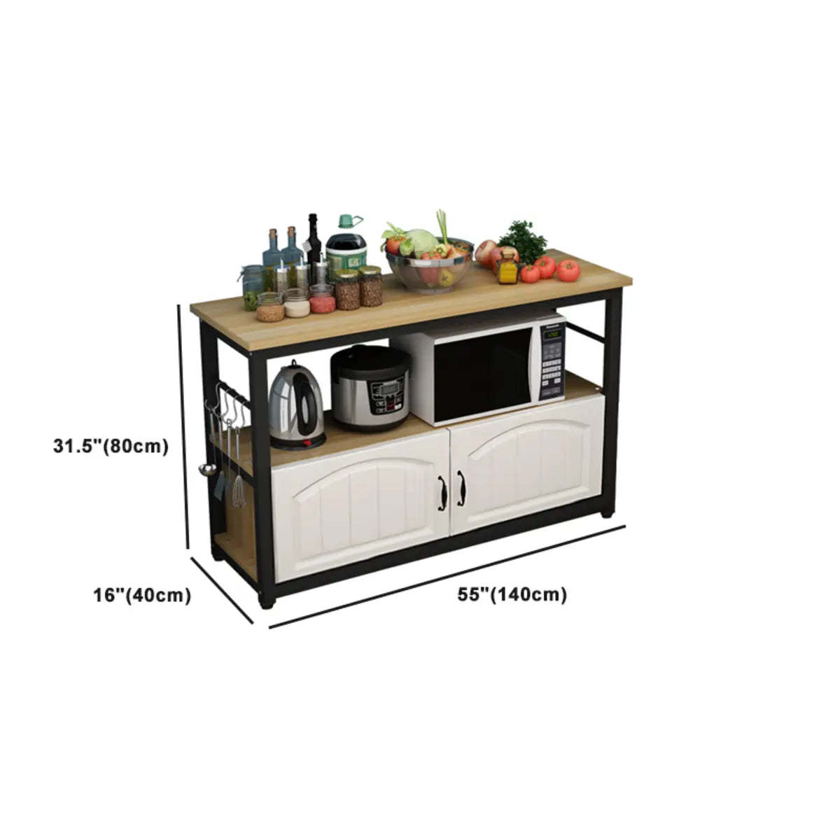 Freestanding Wood Short China Cabinet