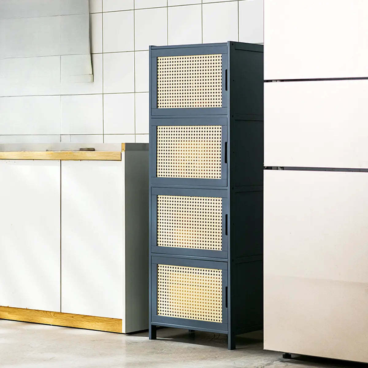 Freestanding Tall Wood Kitchen China Cabinet