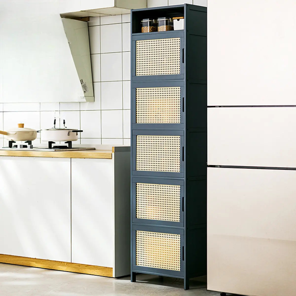 Freestanding Tall Wood Kitchen China Cabinet