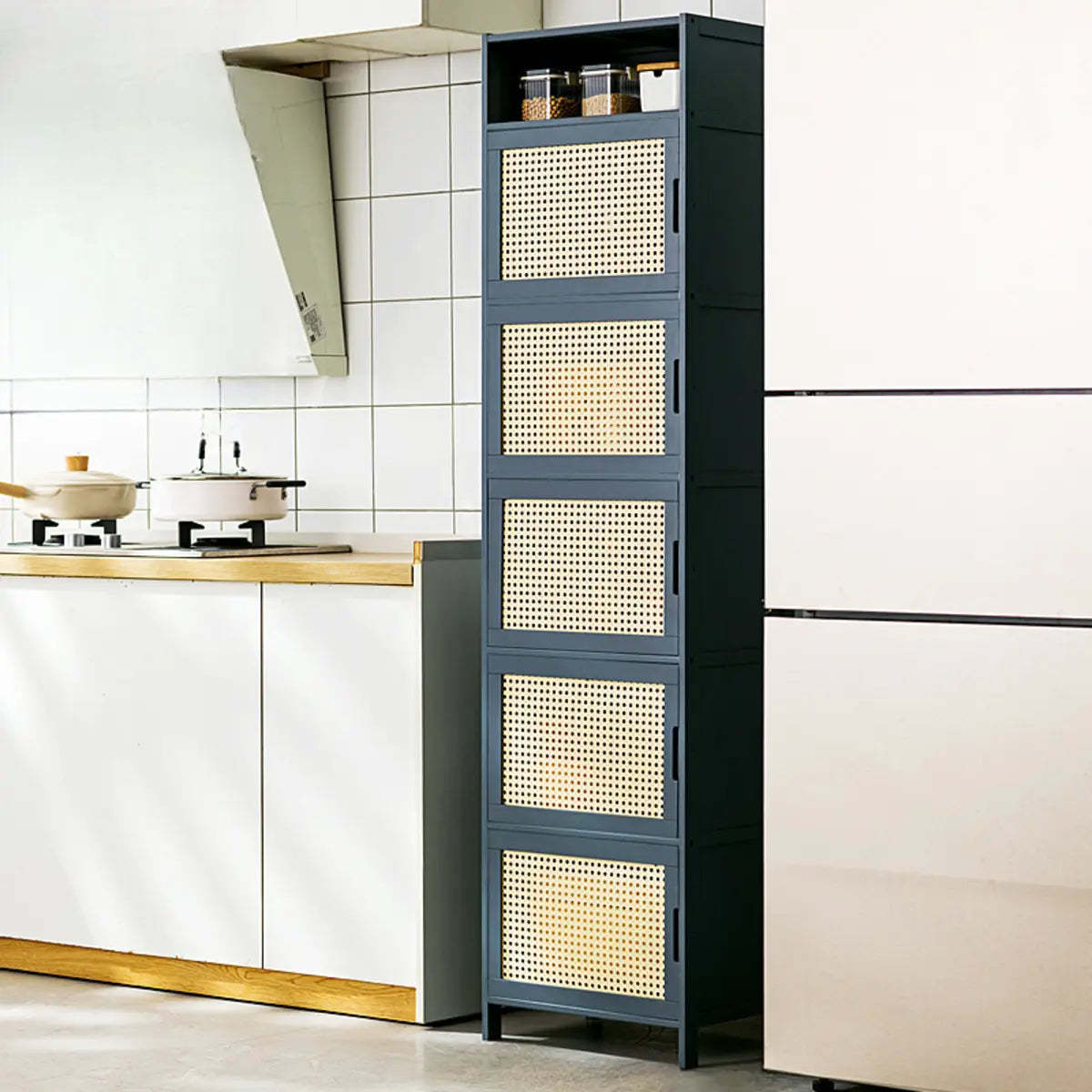 Freestanding Tall Wood Kitchen China Cabinet