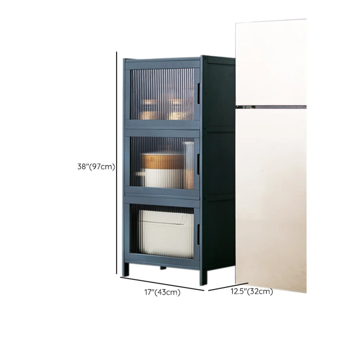 Freestanding Tall Wood Kitchen China Cabinet