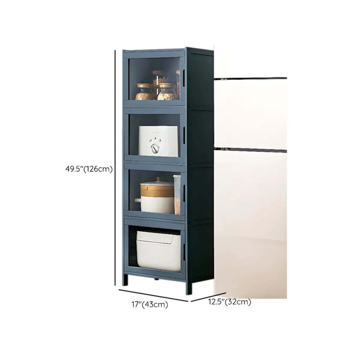 Freestanding Tall Wood Kitchen China Cabinet