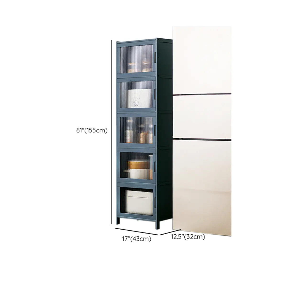 Freestanding Tall Wood Kitchen China Cabinet