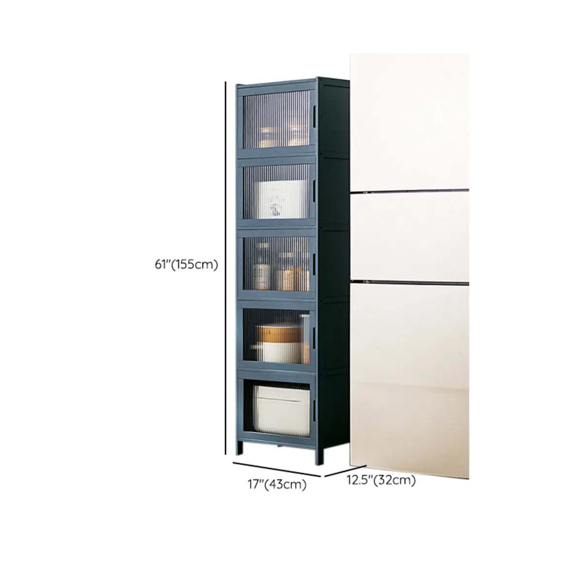 Freestanding Tall Wood Kitchen China Cabinet