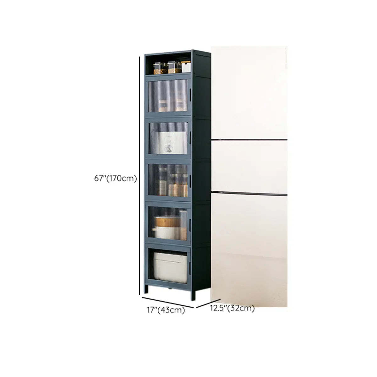 Freestanding Tall Wood Kitchen China Cabinet