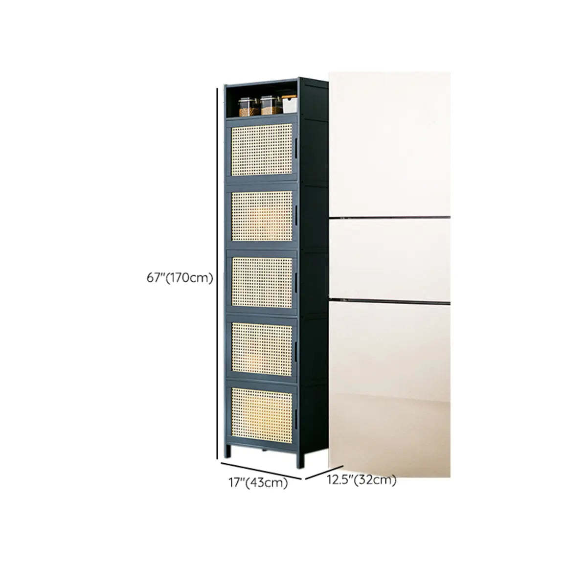 Freestanding Tall Wood Kitchen China Cabinet
