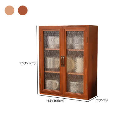 Freestanding Wood Rectangular Small China Cabinet