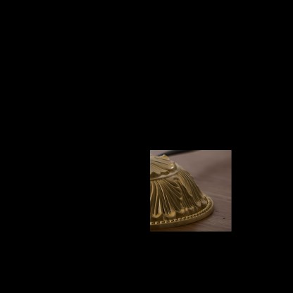 French Clear Crystal Tassel Copper Table Lamp