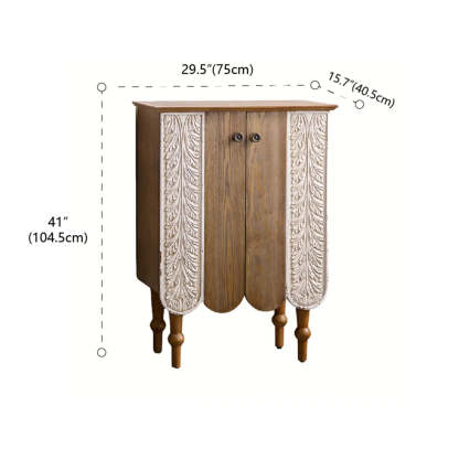 French Vintage Embossed Wood Console Table