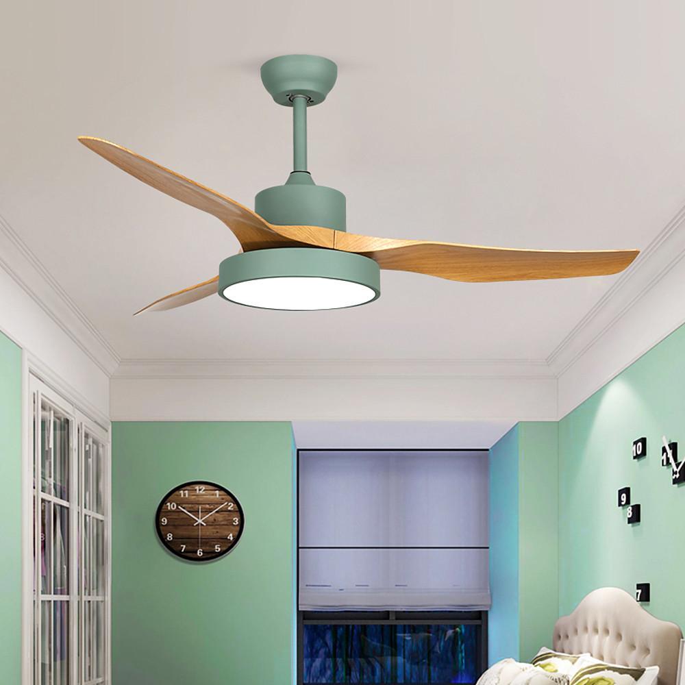 3-Blade Rustic Ceiling Fans with LED Light-Lighom