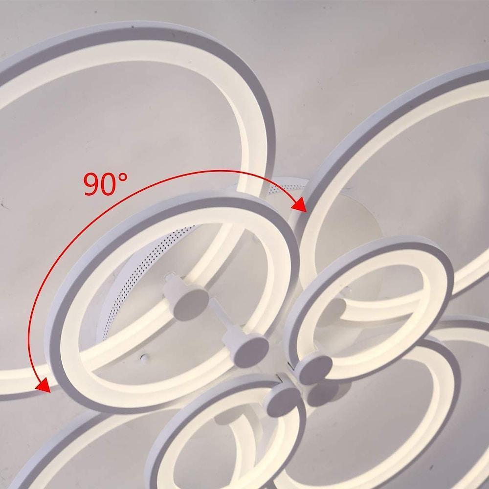 Elegant Semi Flush Mount Ceiling Lights with Unique Overlapping Rings-Lighom