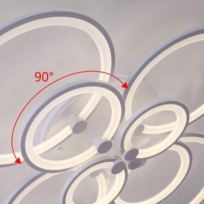 Elegant Semi Flush Mount Ceiling Lights with Unique Overlapping Rings-Lighom