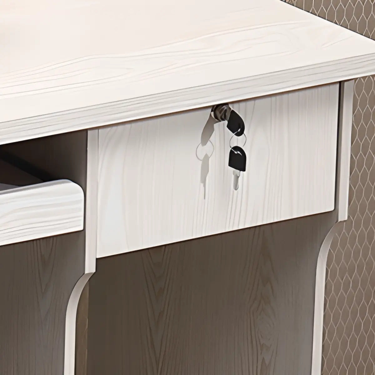 Functional Wood Keyboard Tray Drawer Computer Desk