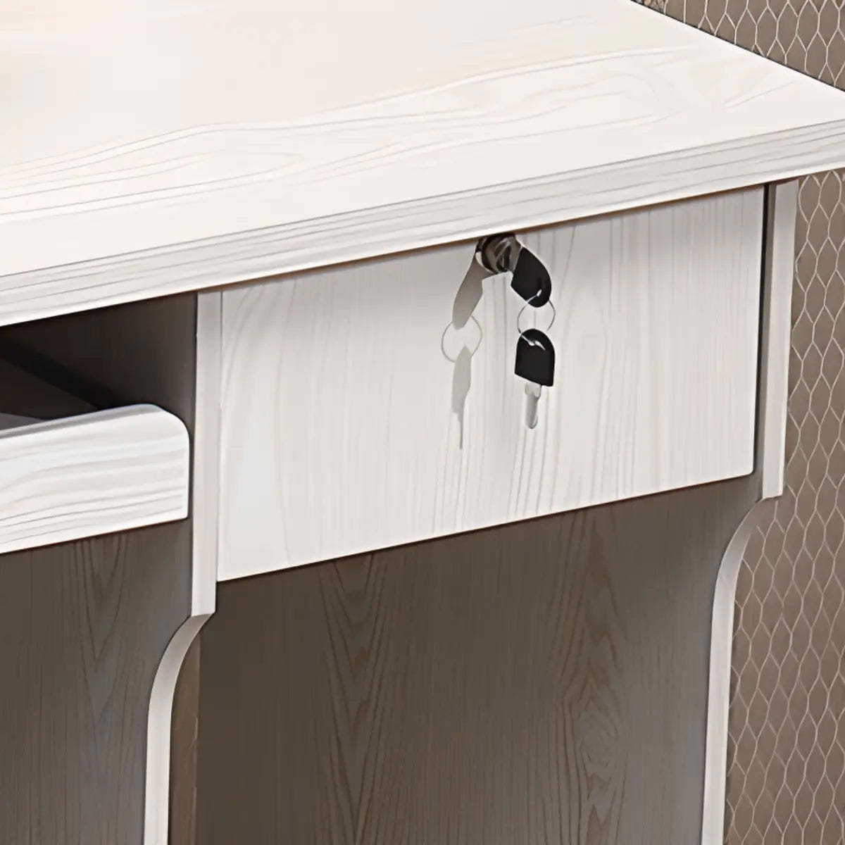 Functional Wood Keyboard Tray Drawer Computer Desk