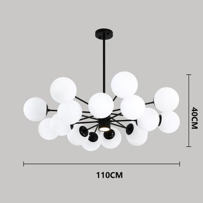 Nordic Glass Globe Chandelier Cluster Entryway Chandelier-Lighom