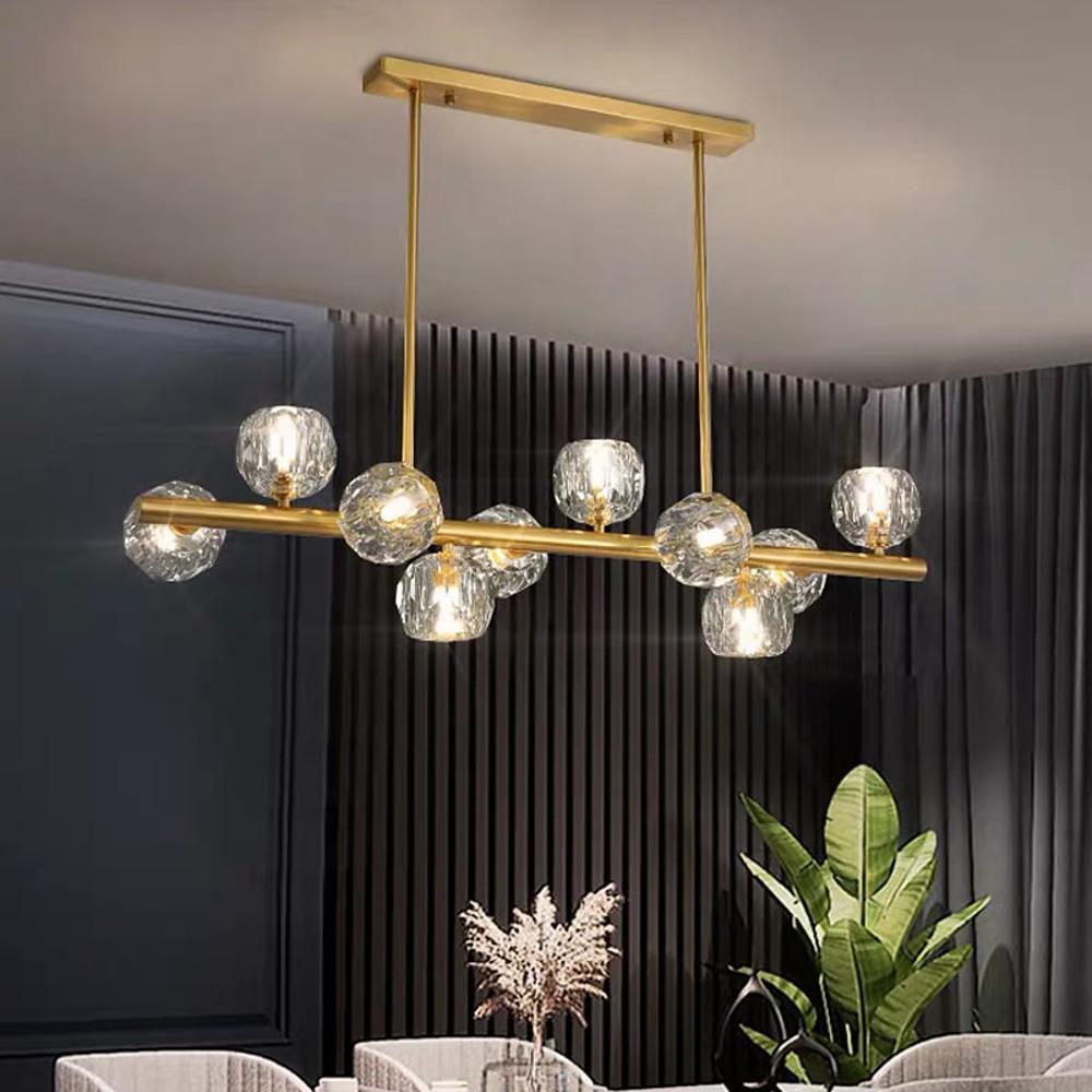 Metal Crystal Flush Mount Ceiling Light Globe Cluster LED Light-Lighom