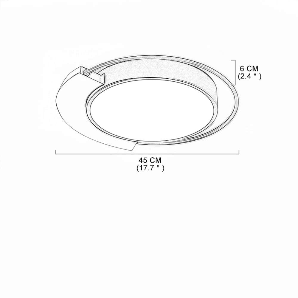 Modern Circular Flush Mount Ceiling Light Light 1 Light-Lighom