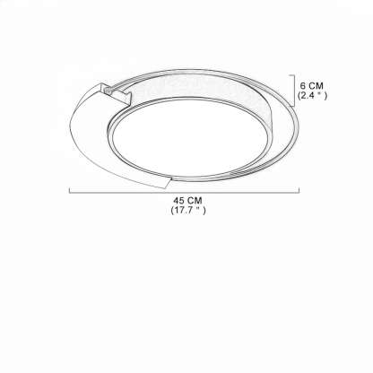 Modern Circular Flush Mount Ceiling Light Light 1 Light-Lighom