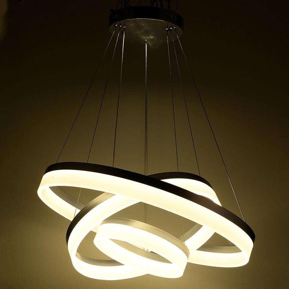 Adjustable 3-Ring Dimmable LED Modern Chandelier