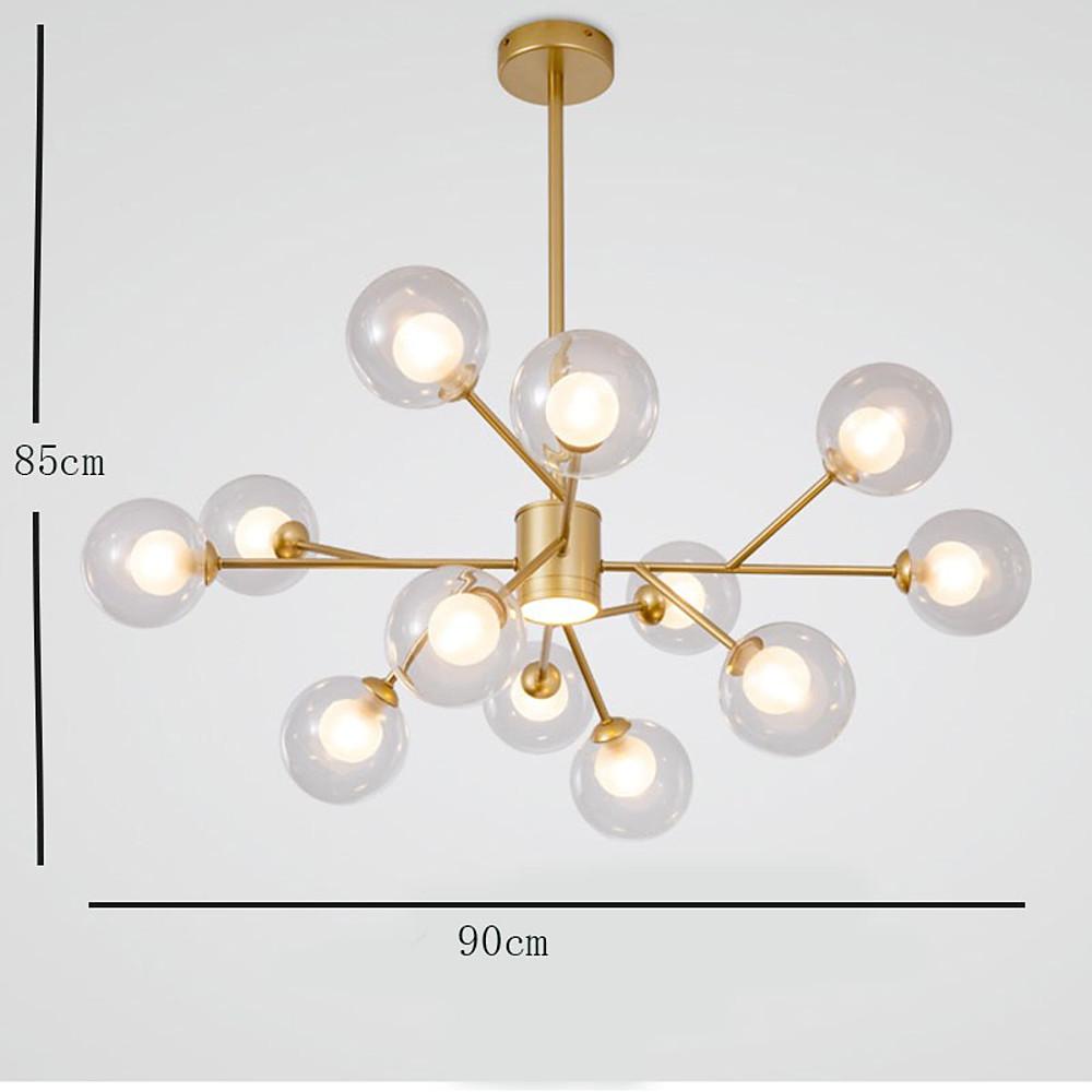 9 Lights Glass LED Modern Chandeliers Ceiling Lights Pendant Light-Lighom