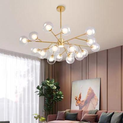 9 Lights Glass LED Modern Chandeliers Ceiling Lights Pendant Light-Lighom