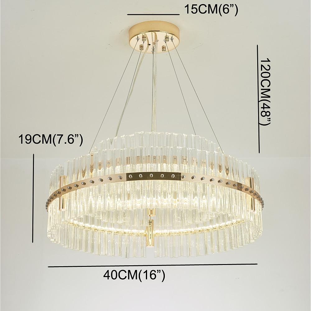 Modern Luxury Crystal Gold LED Chandelier