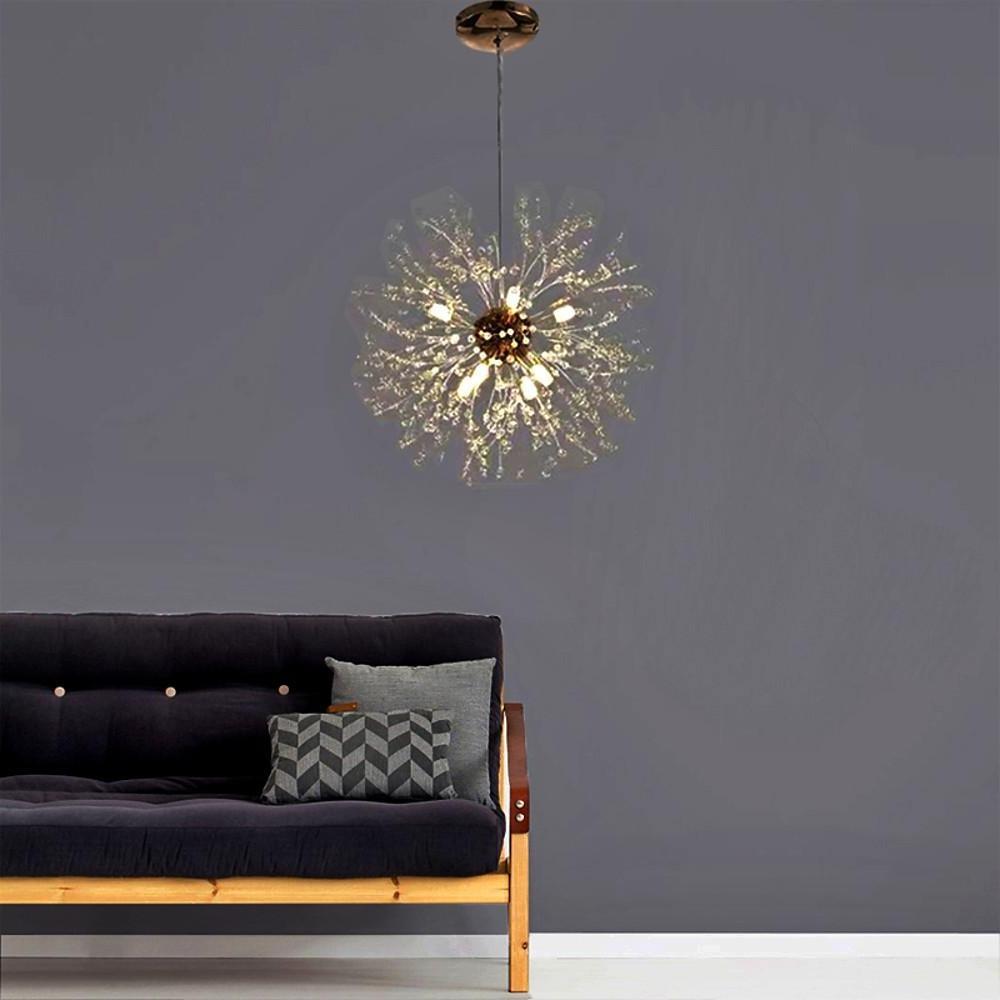 Innovative Modern Globe Dandelion Crystal Metal Chandelier
