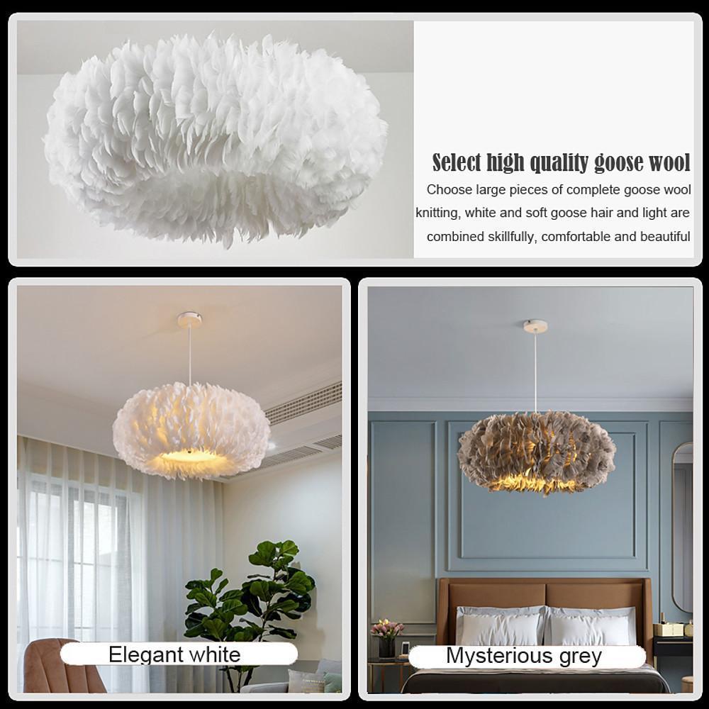 Feather Fairy Tale Theme Artistic Capiz Pendant Light Ceiling Light-Lighom