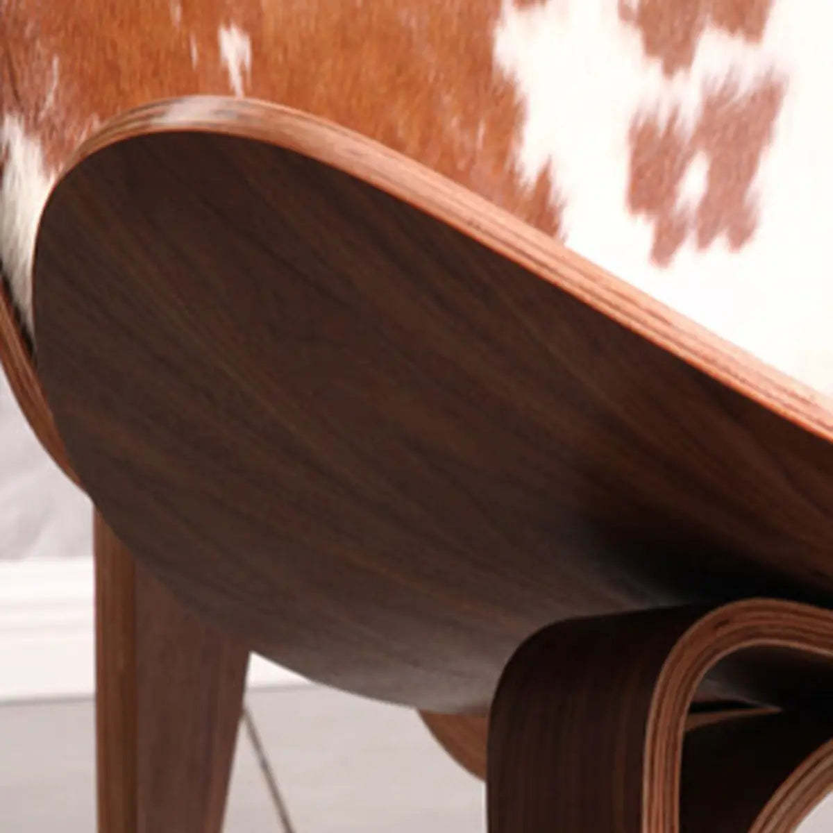 Genuine Leather Print Four Leg Side Chair