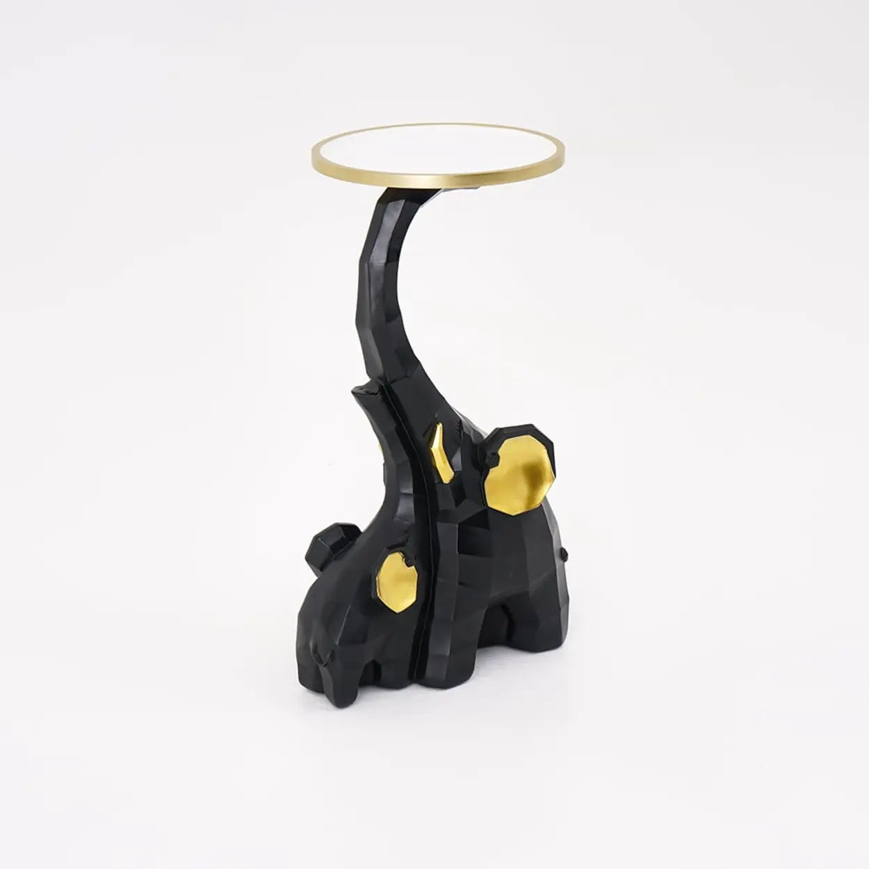 Geometric Elephant Sculptural End Table