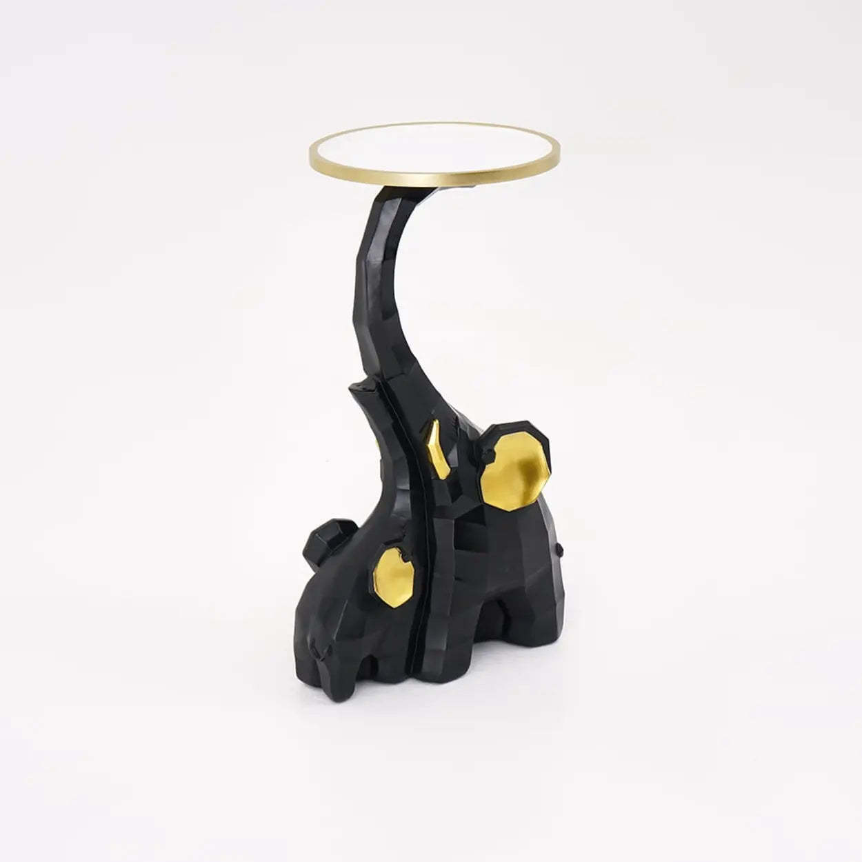 Geometric Elephant Sculptural End Table