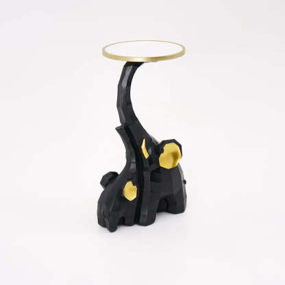 Geometric Elephant Sculptural End Table