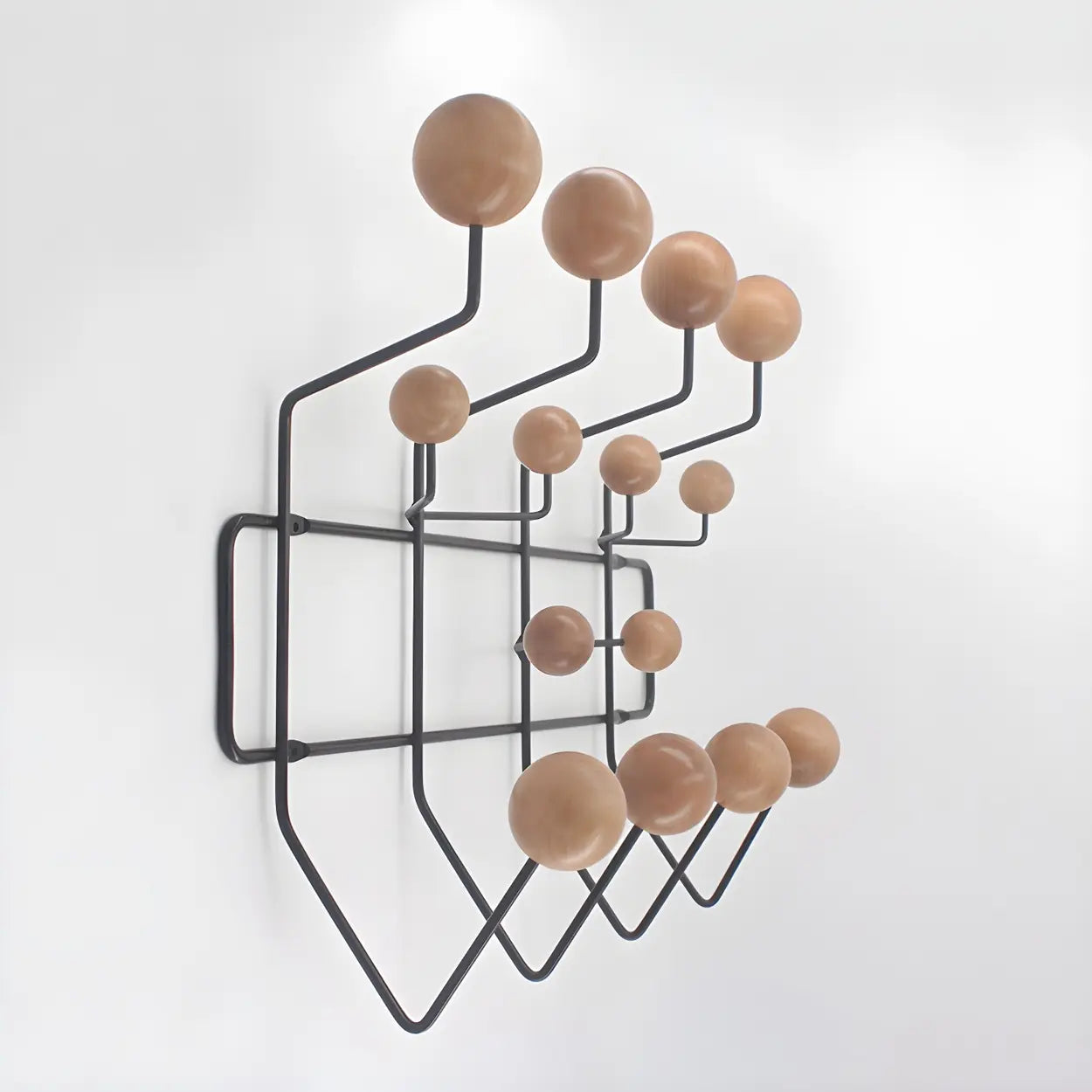 Geometric Metal Wall Mounted Coat Rack